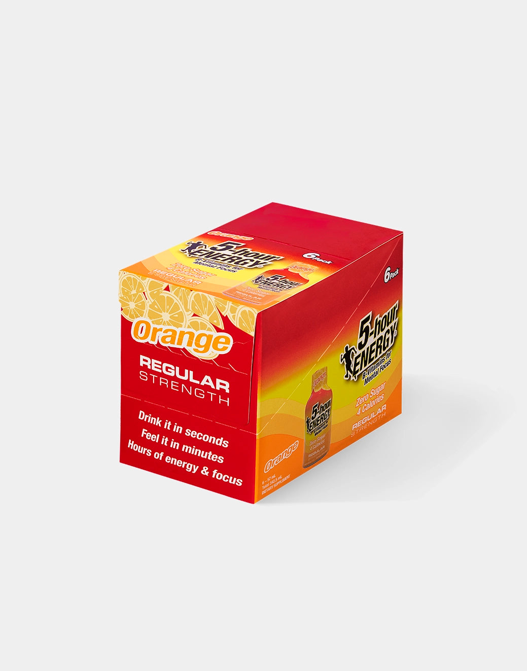 Regular Strength Orange 6s Energy Shot Pack